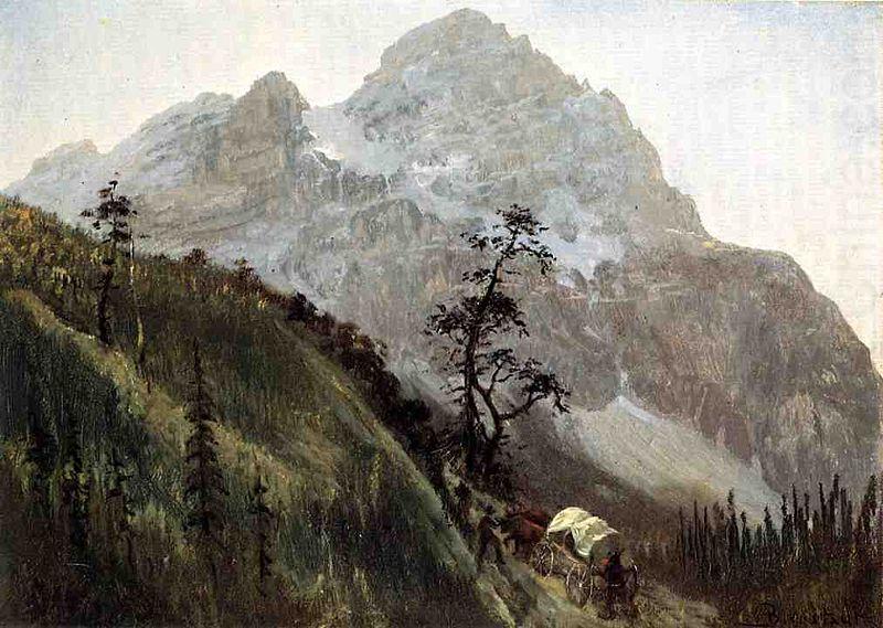 Western_Trail_the_Rockies, Albert Bierstadt